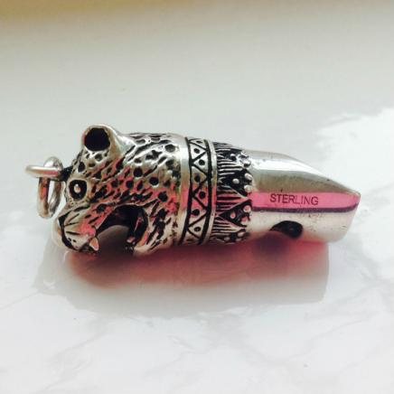 Photo of Sterling Silver Snarling Cat Whistle