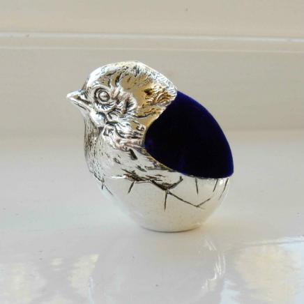 Photo of Silver Plate Baby Chick Pin Cushion