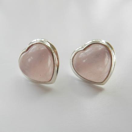 Photo of Sterling Silver Rose Quartz Earrings