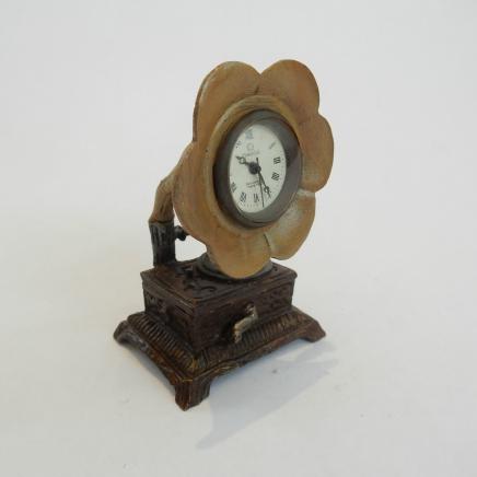 Photo of Hand Painted Novelty Omega Gramophone Clock