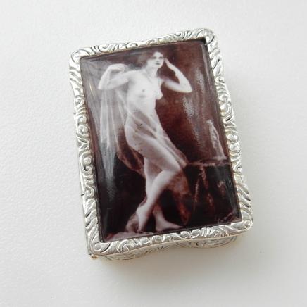 Photo of Silverplated Erotic Lady Trinket