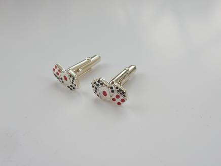 Photo of Sterling Silver Playing Dice Cufflinks