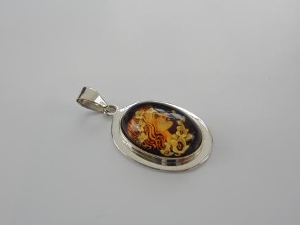 Photo of Reverse Carved Intaglio Lady Pendant