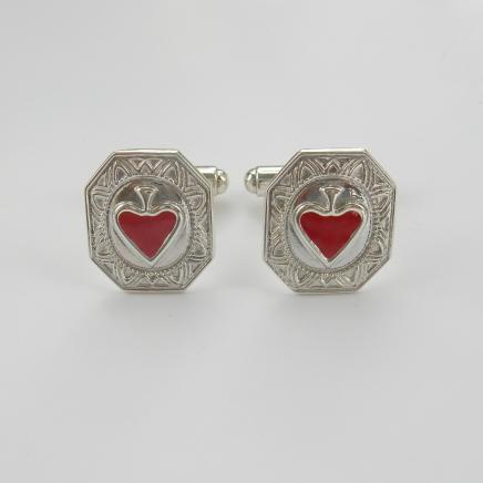 Photo of Sterling Silver Playing Card Cufflinks