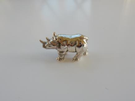 Photo of Sterling Silver Rhino Charm