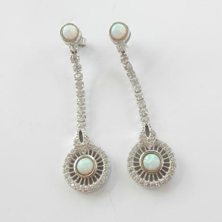 Photo of Delicate Art Deco Opal Earrings