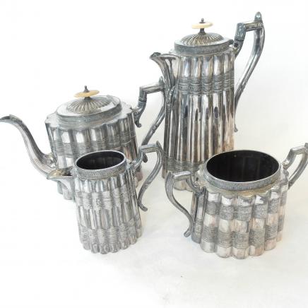 Photo of Victorian Silver-Plated Afternoon Tea Coffee Set