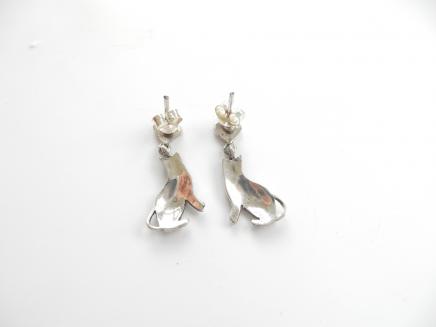 Photo of Silver & Marcasite Cat Earrings