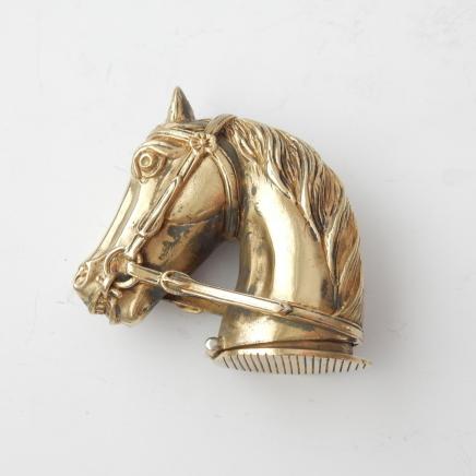 Photo of Polished Brass Horse Head Vesta