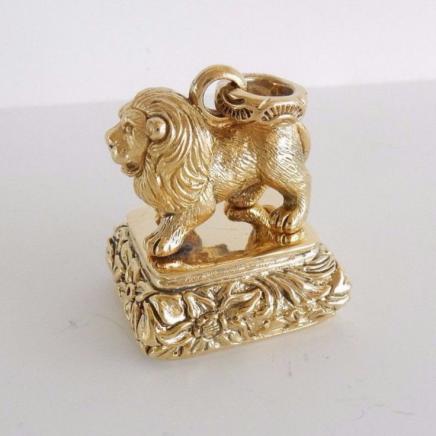Photo of Gold Plated Lion Signet Seal