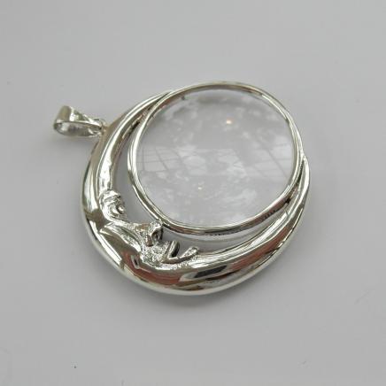 Photo of Sterling Silver Moon Optical Glass Pendant