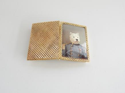 Photo of Gold Plated Highland Terrier Trinket Box