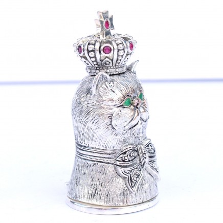 Photo of 800 Silverplated Cat Vesta Match Safe
