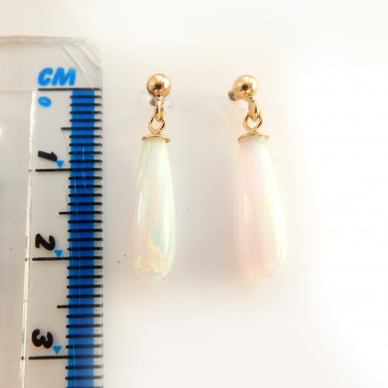 Photo of 9 Carat Gold Genuine Opal Drop Earrings Fine Jewelery
