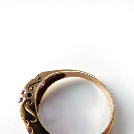 Photo of 9 carat Gold Peridot Amethyst Statement Ring