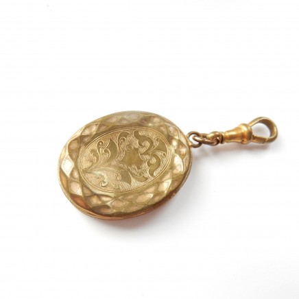 Photo of Antique Rolled Gold Locket Keepsake Locket Dog Clip AF