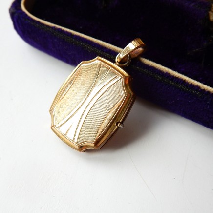 Photo of Antique Rolled Gold Locket Pendant