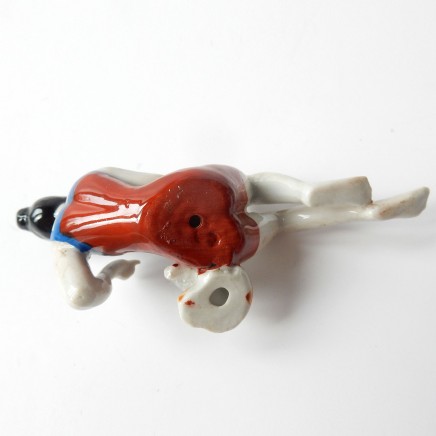 Photo of Art Deco German Porcelain Ceramic Lady Dog Pin Doll Half Doll
