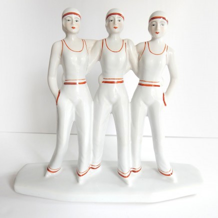 Photo of Art Deco Porcelain Bathing Ladies Figurine