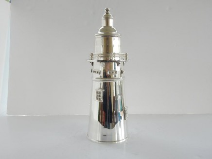 Photo of Art Deco Silver Lighthouse Cocktail Shaker
