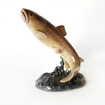 Photo of Beswick Glazed Porcelain Rainbow Trout Fish Figurine
