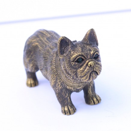 Photo of Brass French Bulldog Vesta Match Safe