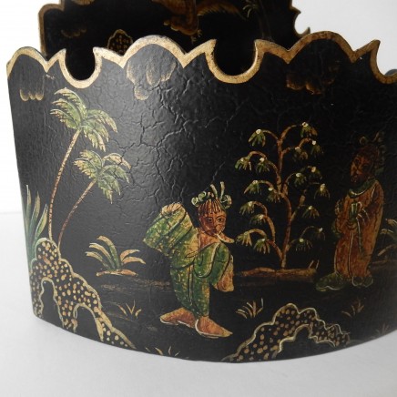 Photo of Chinese Toleware Wall Planter Sconce Toleware Tin Hand Painted