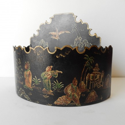 Photo of Chinese Toleware Wall Planter Sconce Toleware Tin Hand Painted