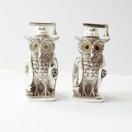 Photo of Continental Silver Wise Owl Salt & Pepper Pot
