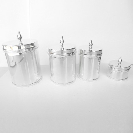 Photo of EPNS Sheffield Silverplated English Breakfast Tea, Coffee, Sugar & Spice Canister Set