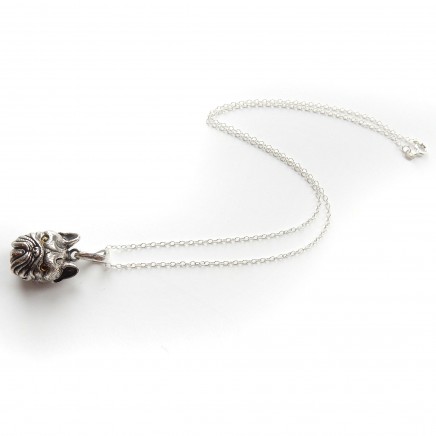 Photo of Emerald Bulldog Pendant Necklace Sterling Silver Fine Jewelery