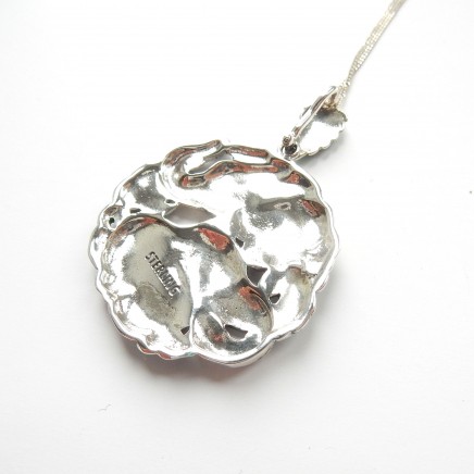 Photo of Enamel Sterling Silver Elephant Pendant Necklace