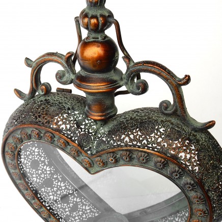 Photo of Filigree Metal Shabby Chic Heart Lantern