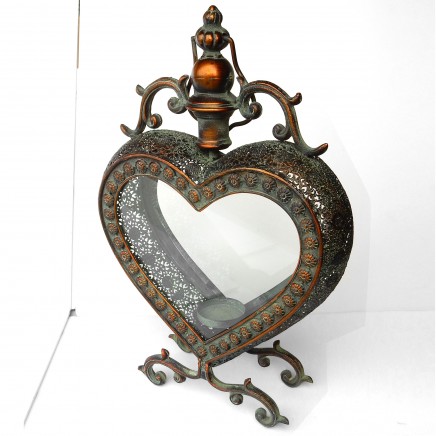 Photo of Filigree Metal Shabby Chic Heart Lantern