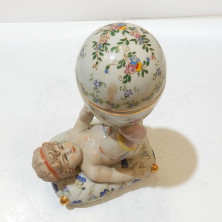Photo of German Porcelain Cherub Putti Egg Cup`