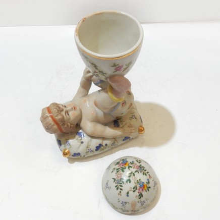 Photo of German Porcelain Cherub Putti Egg Cup`