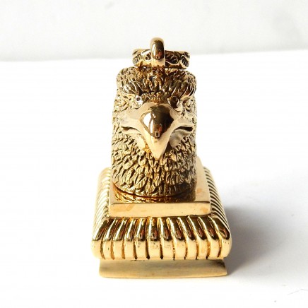 Photo of Gold Plated American Eagle Signet Seal Wax Stamp Coat of Arms Lion