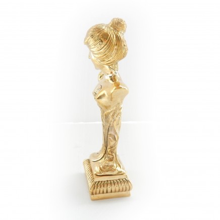 Photo of Gold Plated Art Nouveau Lady Signet Seal Wax Stamp