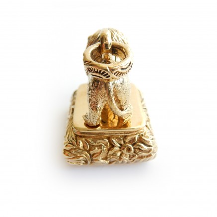 Photo of Gold Plated Lion Signet Seal Stamp