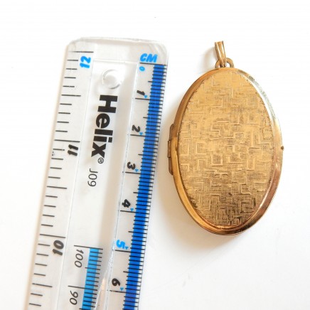 Photo of Large Vintage Rolled Gold Locket Pendant
