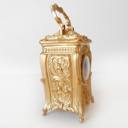Photo of Miniature French Gilded Ormolu Carriage Clock