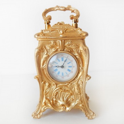 Photo of Miniature French Gilded Ormolu Carriage Clock