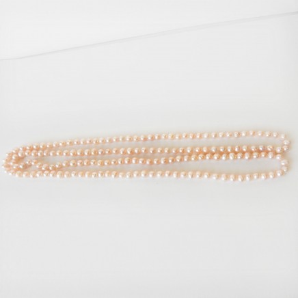 Photo of Natural Pearl Bead Necklace Long Strand