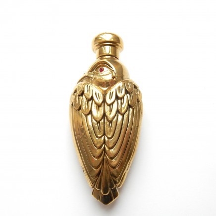 Photo of Novelty 18ct Goldplated Bird Perfume Bottle