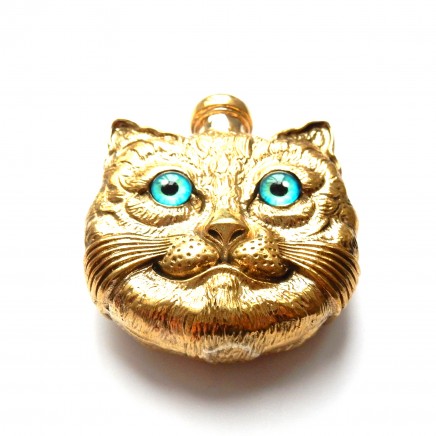 Photo of Novelty 18ct Goldplated Cat Perfume Bottle
