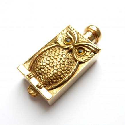 Photo of Novelty 18ct Goldplated Owl Perfume Bottle