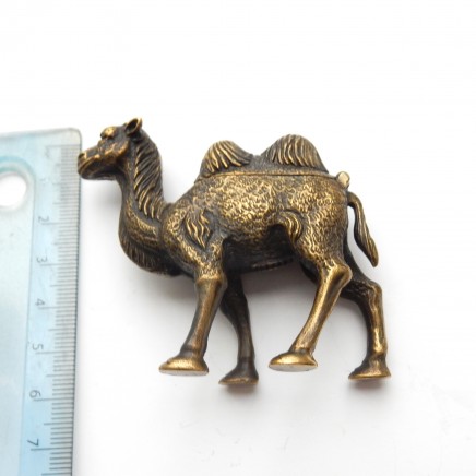 Photo of Novelty Brass Camel Vesta Match Safe Snuff Box