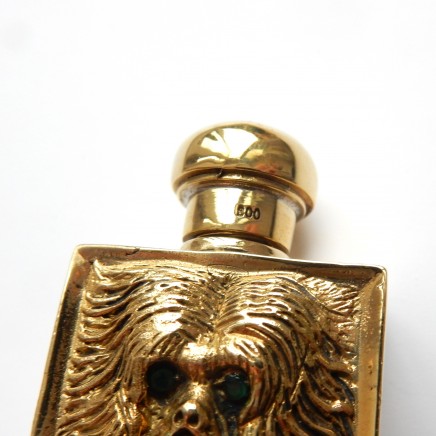 Photo of Novelty Goldplated Fluffy Dog Perfume Bottle Scent Bottle