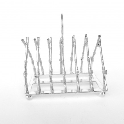 Photo of Novelty Silver Plated Crossed Rifle Shooting Gun Toast Rack