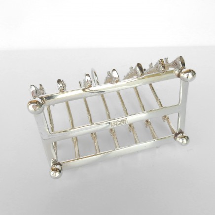 Photo of Novelty Silver Plated Crossed Rifle Shooting Gun Toast Rack
